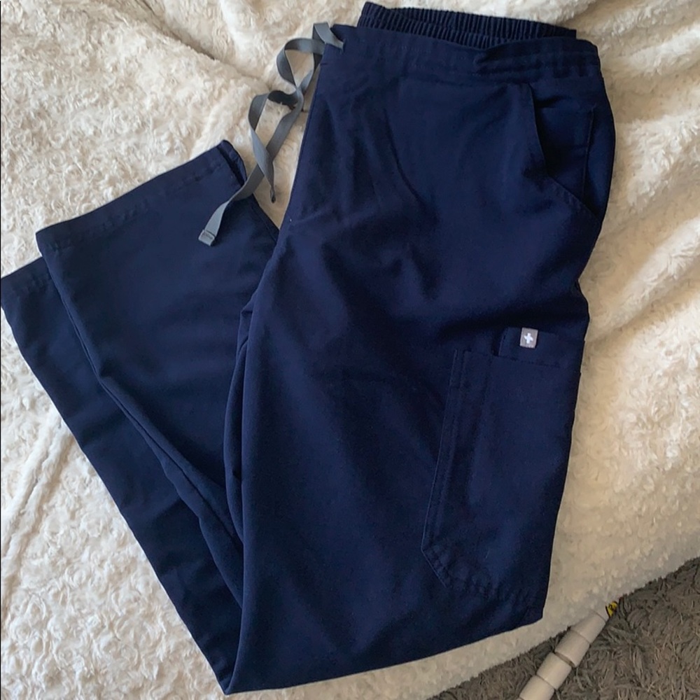 FIGS navy yola skinny scrub pants